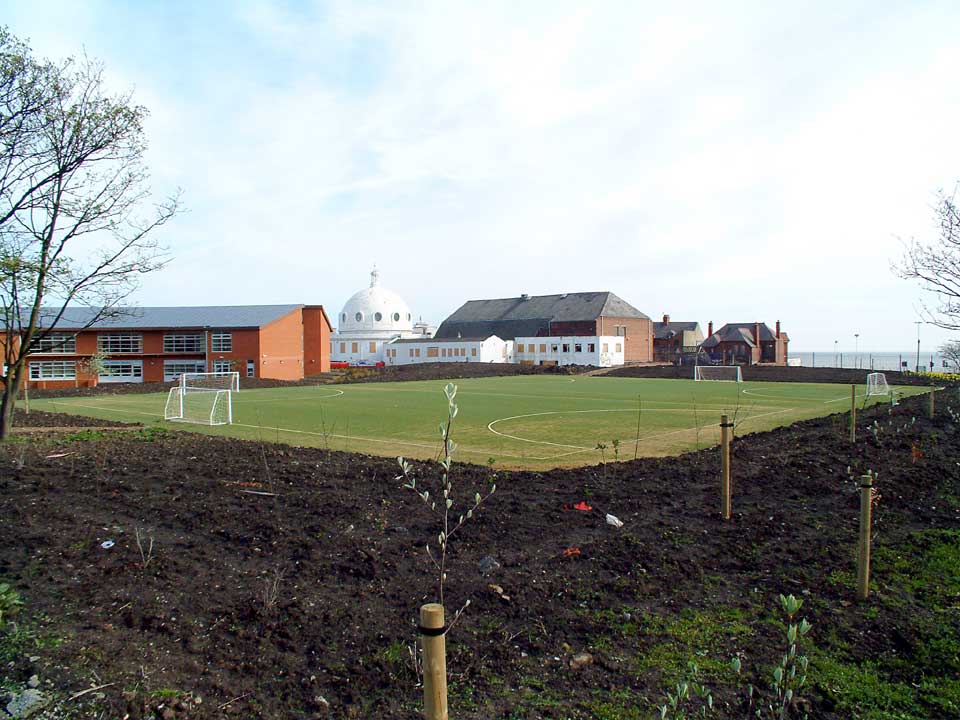 A school now replaced the fairground adjacent to the Spanish City Whitley Bay. 22 April 2004